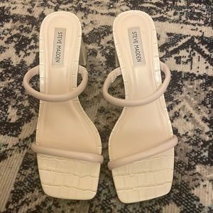 Steve Madden Strappy White Heels
